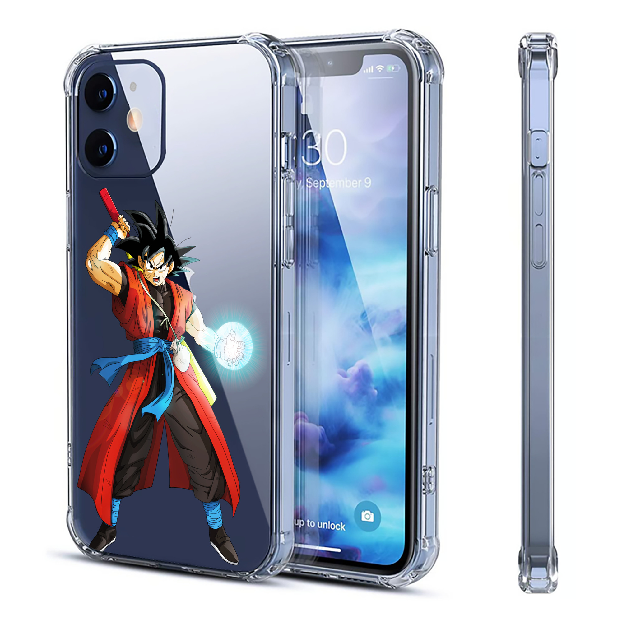 （画像用） ドラゴンボール 孫悟空（そん ごくう）Son Goku カカロット DRAGON BALL Kakarotto 【iPhone 12シリーズ対応】透明スマホケース（クリアソフトケース）